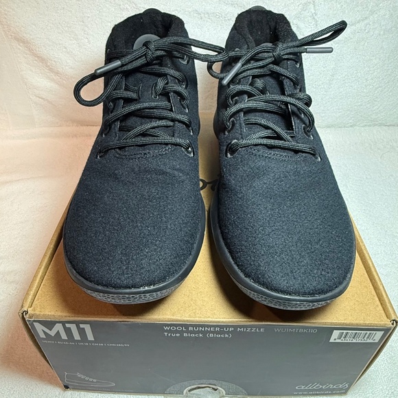 Allbirds Men’s Wool Runner-up Mizzle – Natural Black - Picture 1 of 9